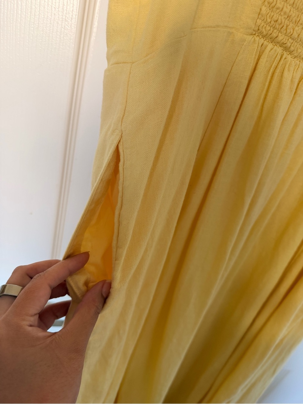 Old Navy Butter Yellow Fit & Flare Dress - Picture 3 of 5